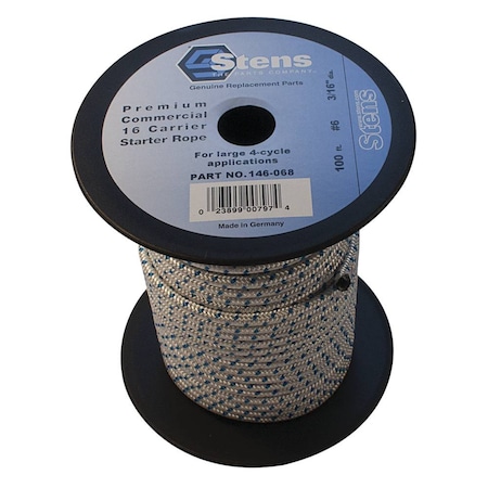 Stens Solid Braid Starter Rope For 6 Solid Braid; 146-068 100' 146-068